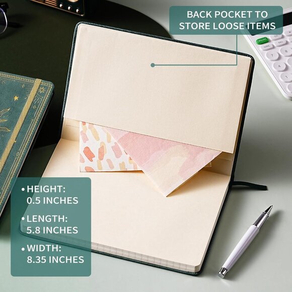 Artfan Ruled Notebook/Journal –Thick Paper Faux Leather Classic Notebook - Picture 2 of 5